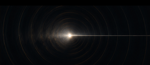Glowing concentric orbital lines visual asset