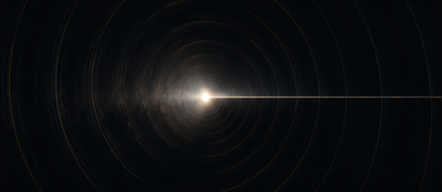 Glowing concentric orbital lines visual asset